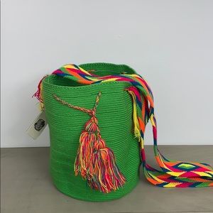 Wayuu Tribe crossbody bag green